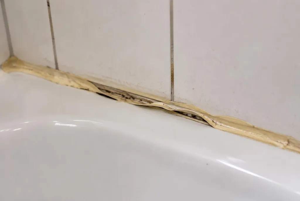Kitbedrijf Bleiswijk – loslatende kit naast het bad